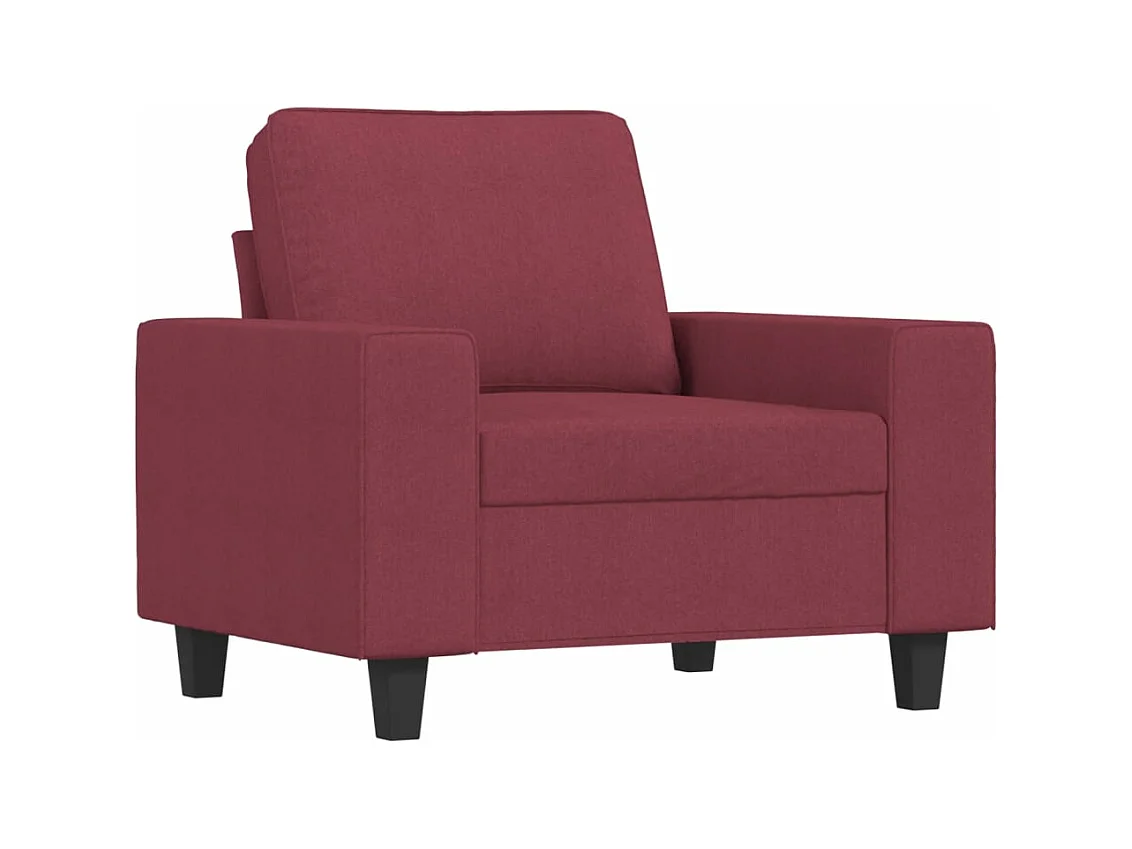 Ensemble de canapés 4 pcs rouge bordeaux tissu