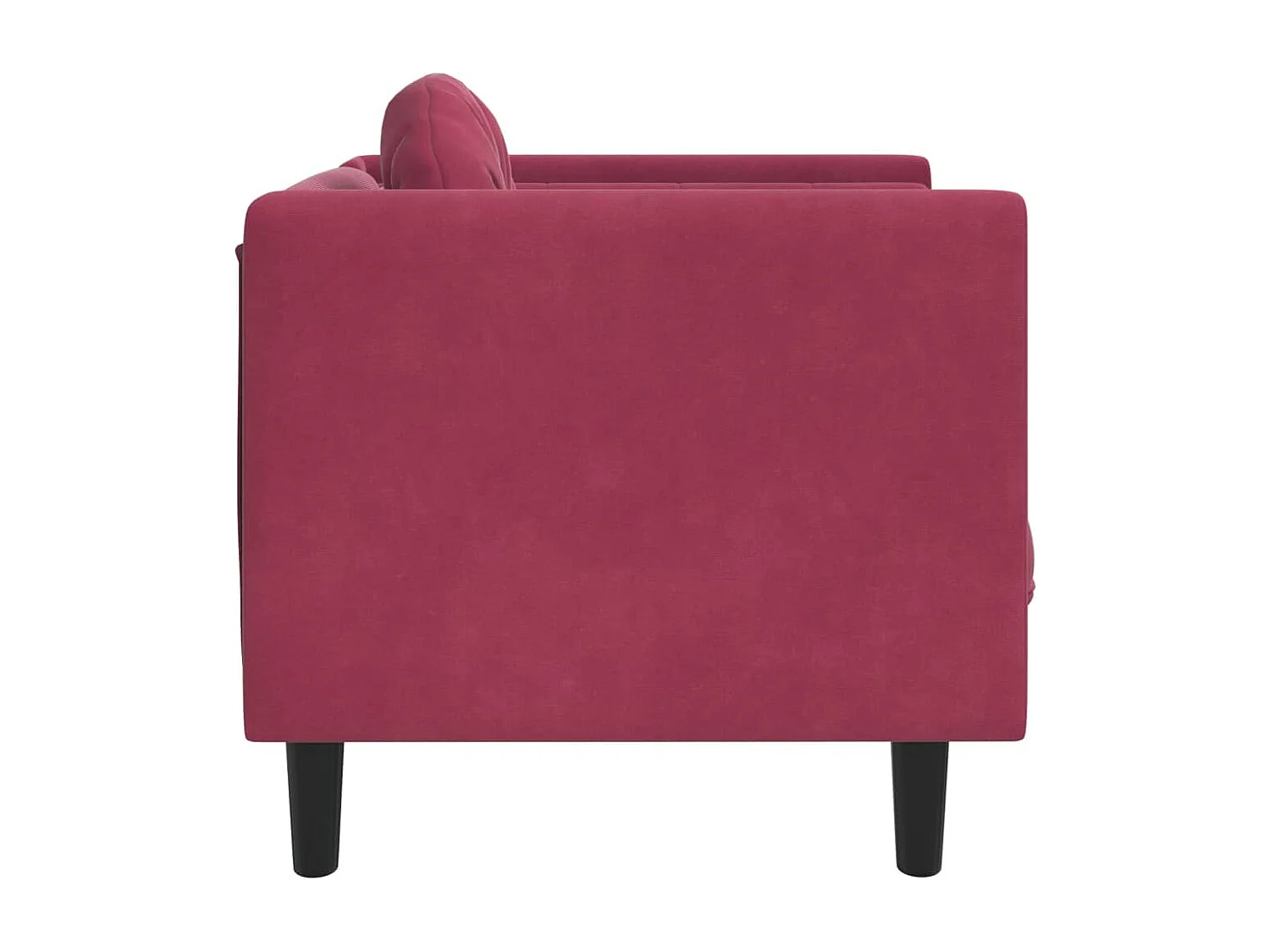 Sillón con cojín terciopelo rojo tinto