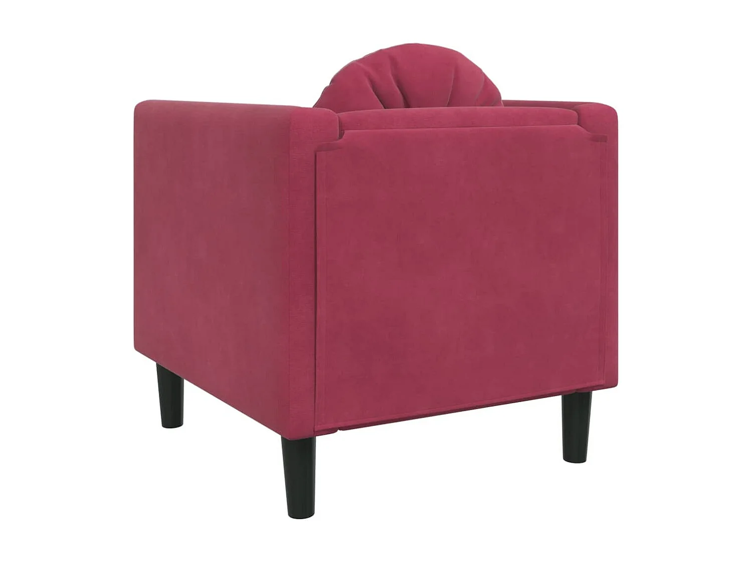 Sillón con cojín terciopelo rojo tinto