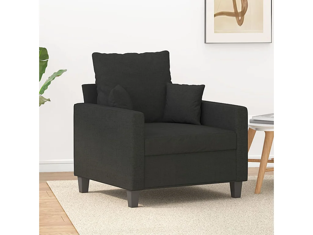 Fauteuil Noir 60 cm Tissu