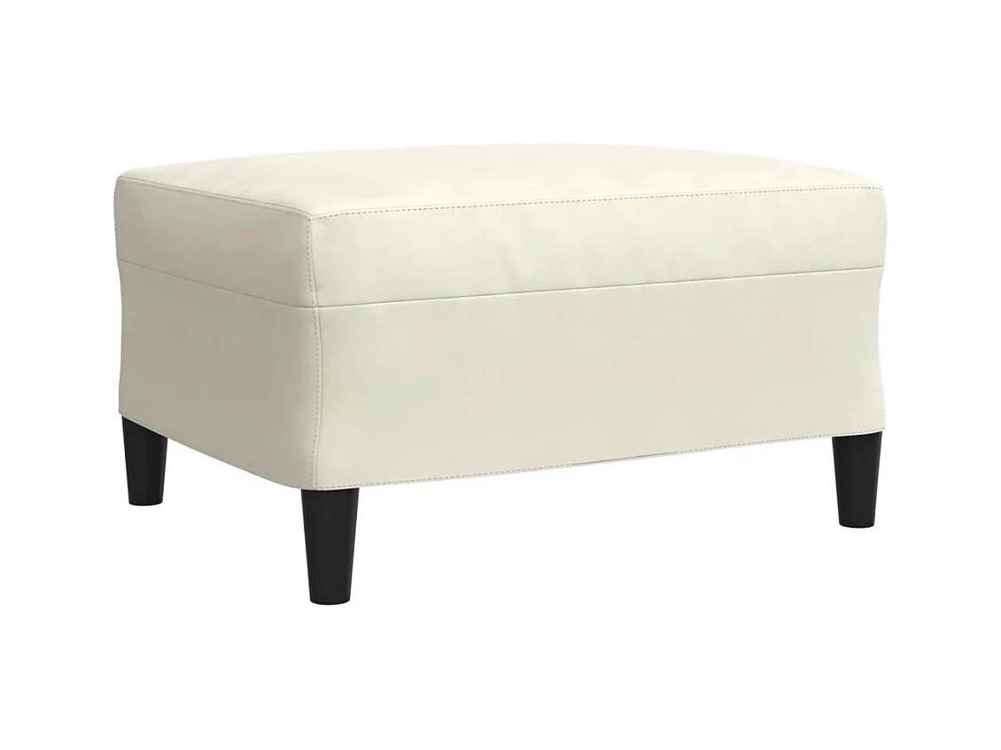 Set di Divani 4 pz con Cuscini e Rinforzi Crema in Velluto