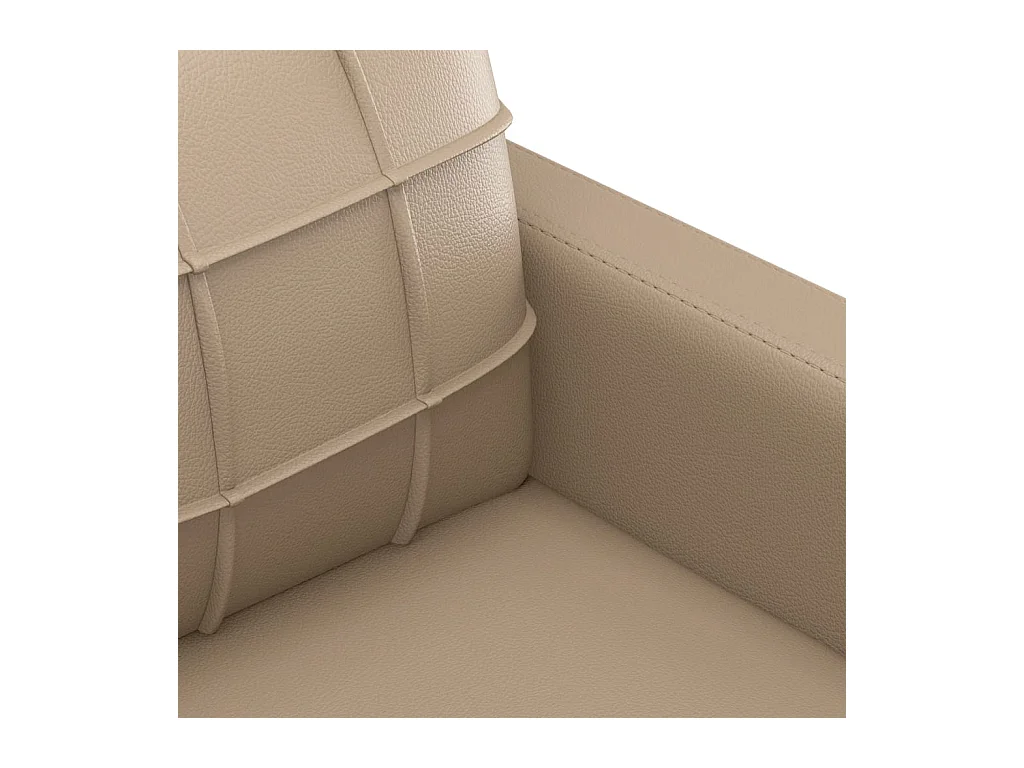 Set di Divani 2 pz con Cuscini Cappuccino in Similpelle
