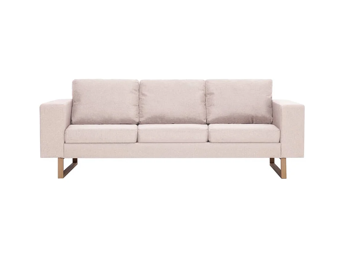 Ensemble de canapé 2 pcs tissu crème