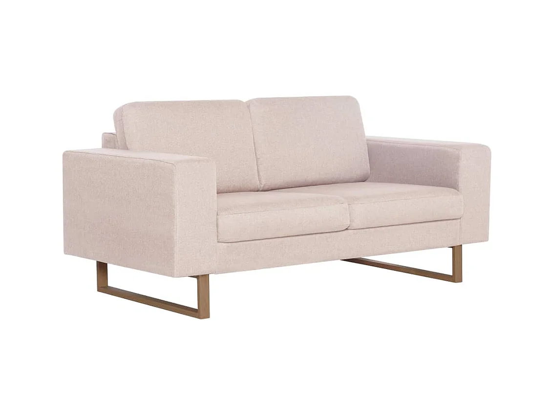 Ensemble de canapé 2 pcs tissu crème