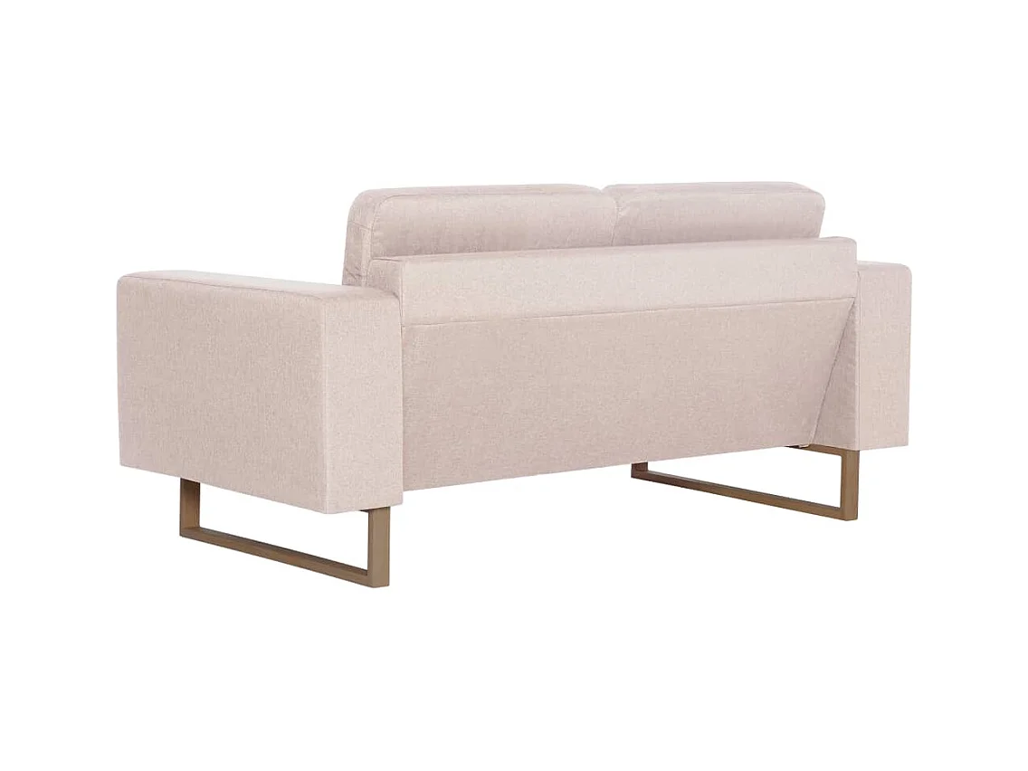 Ensemble de canapé 2 pcs tissu crème