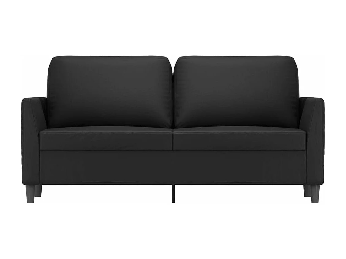 Canapé à 2 places Noir 140 cm Similicuir