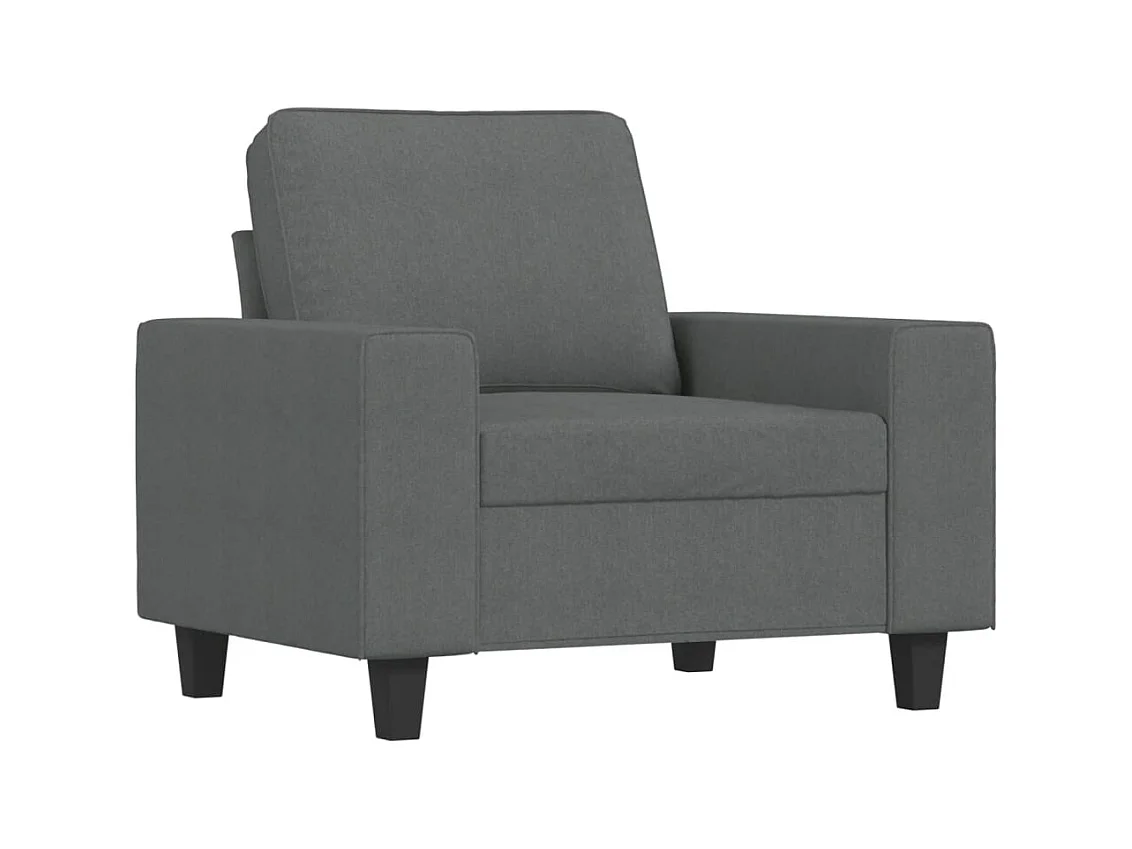 Set di Divani 4 pz Grigio Scuro in Tessuto