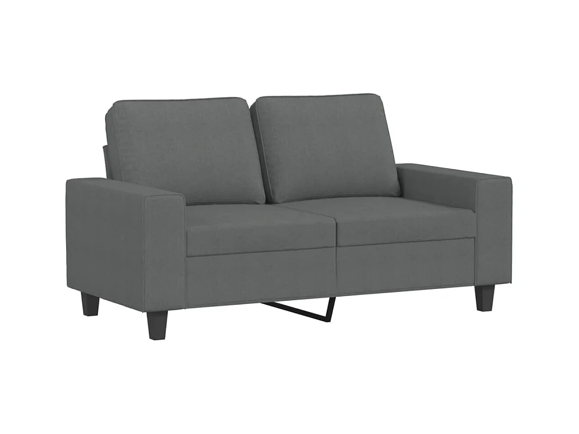 Set di Divani 4 pz Grigio Scuro in Tessuto