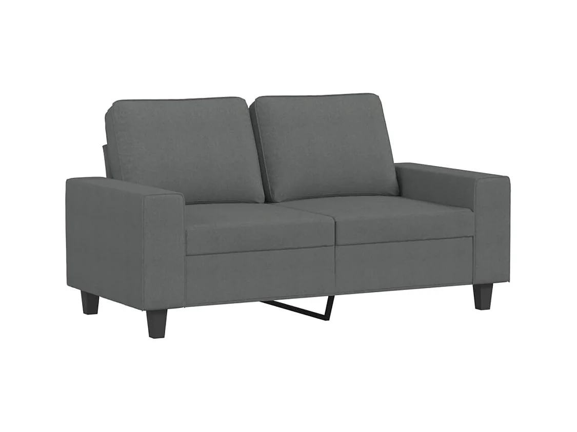 Set di Divani 4 pz Grigio Scuro in Tessuto