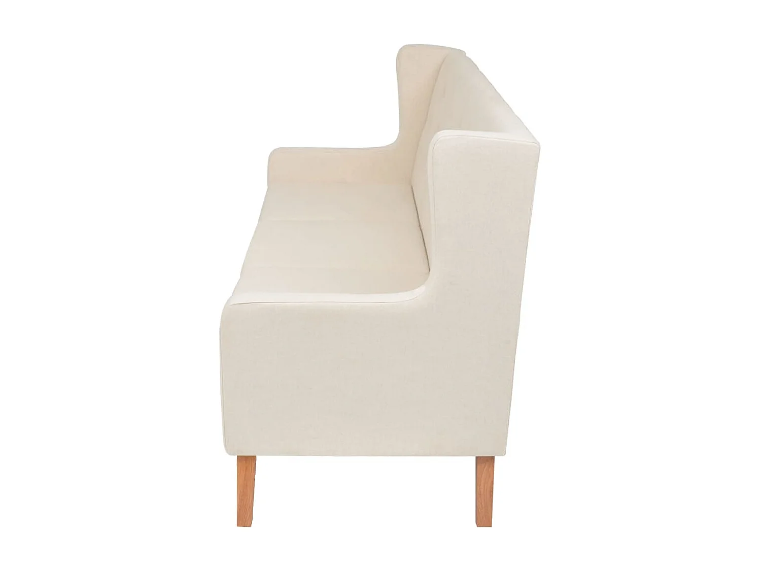 Conjunto de sofás 3 piezas tela blanco crema