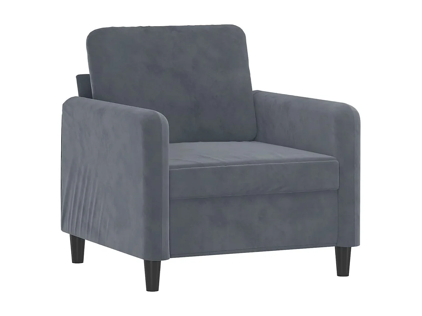 Ensemble de canapés 3 pcs gris foncé velours