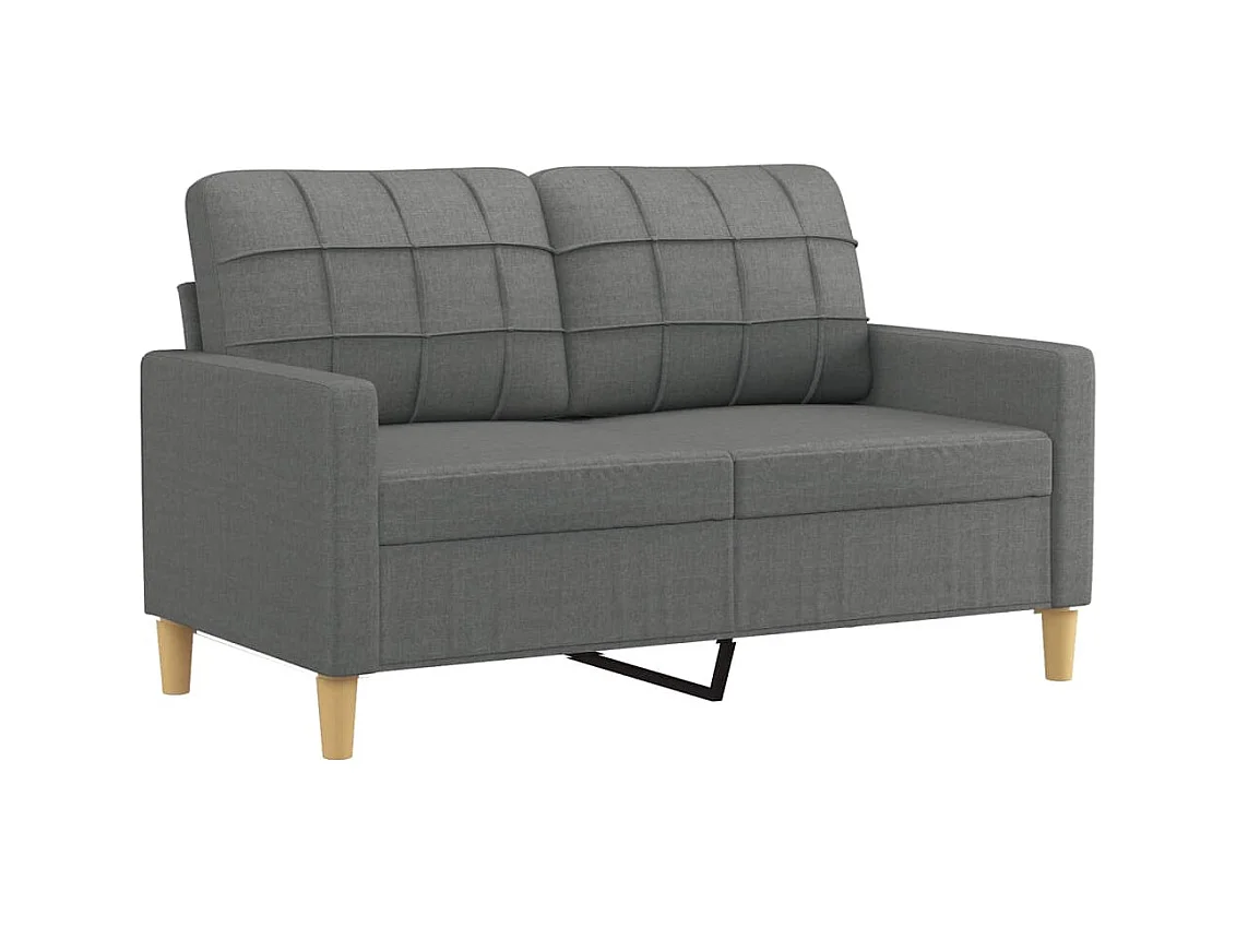 3-delige Loungeset met kussens stof donkergrijs