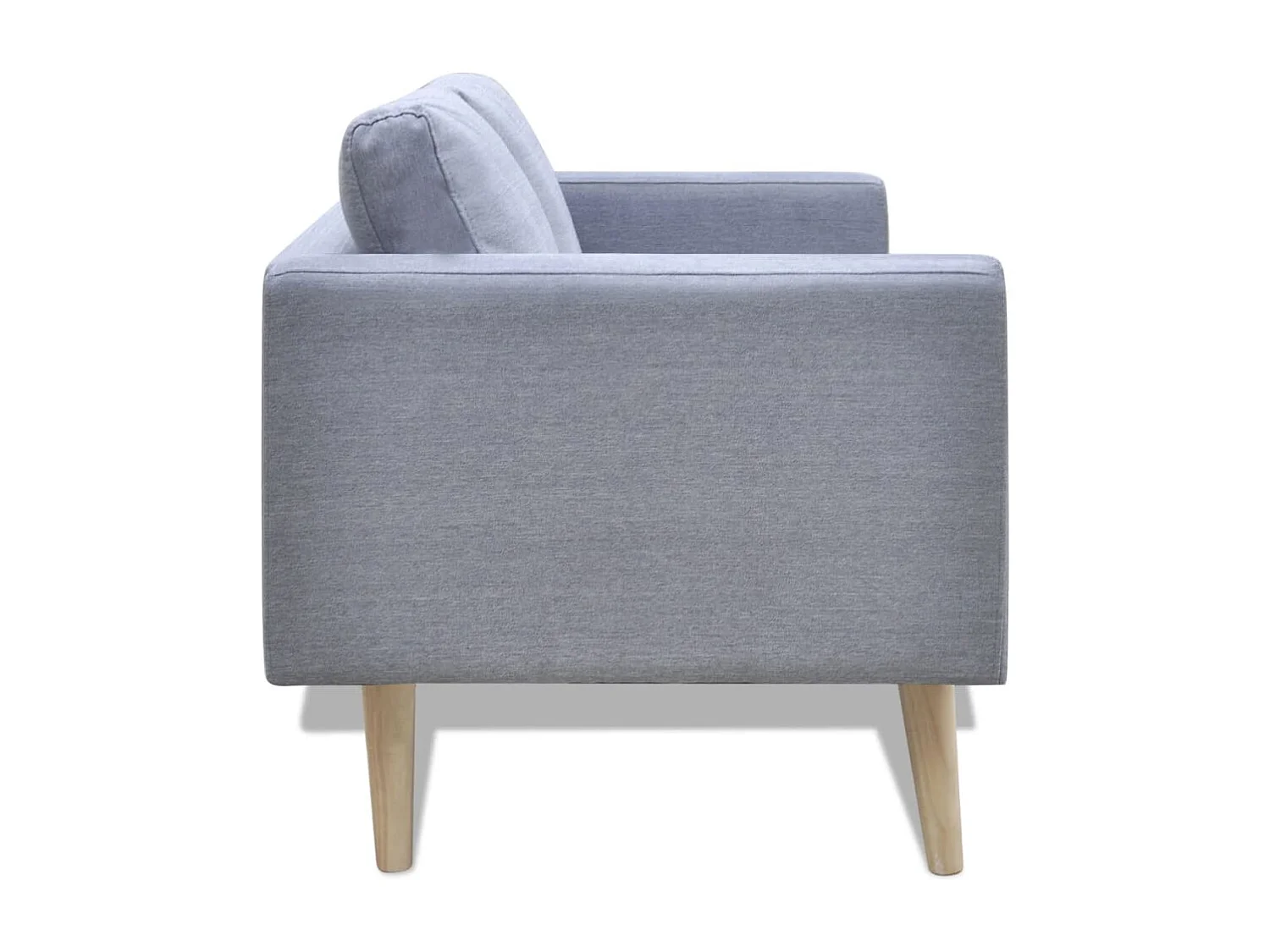 Canapé à 2 places tissu gris clair