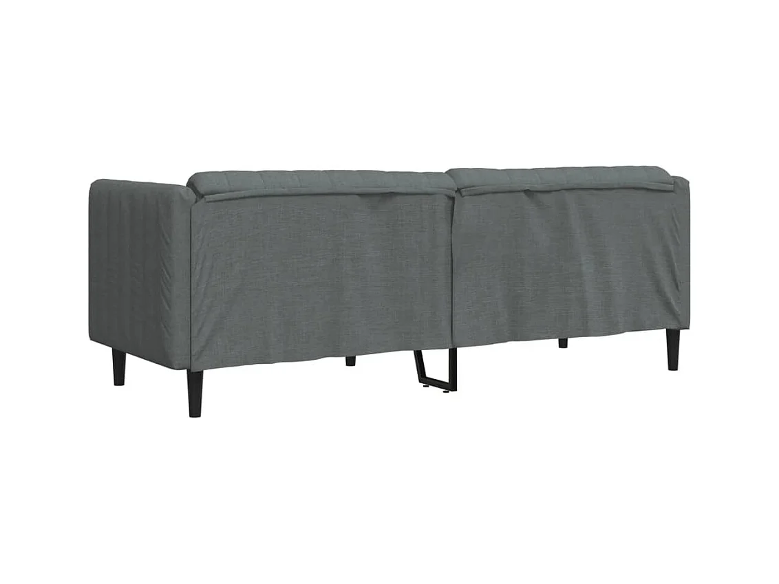 Canapé à 3 places gris foncé tissu
