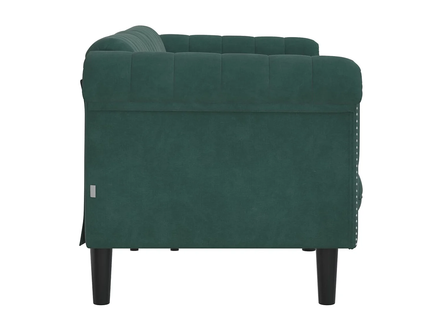 Sofa 3-Sitzer Dunkelgrün Samt