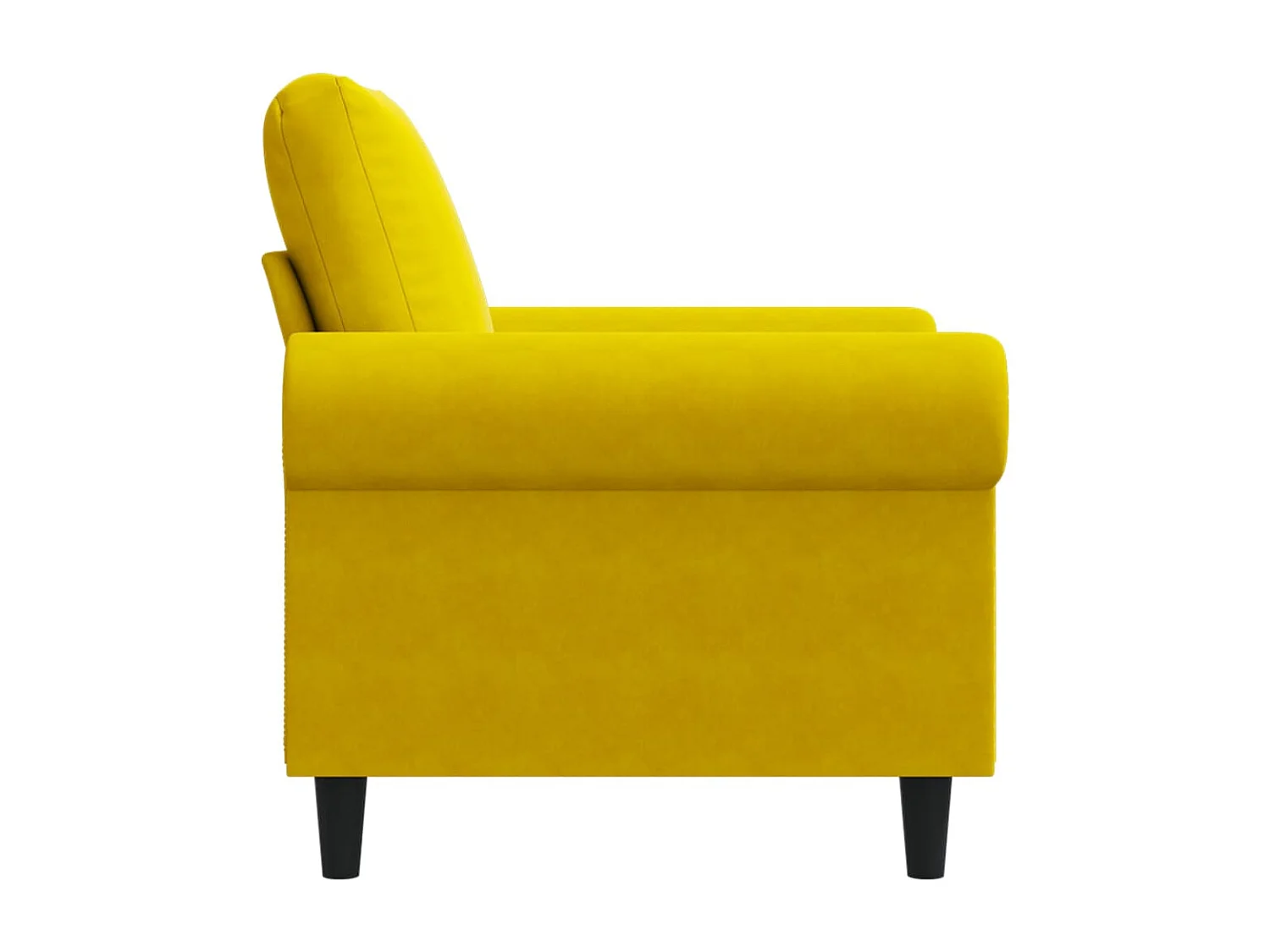 Fauteuil 60 cm fluweel geel