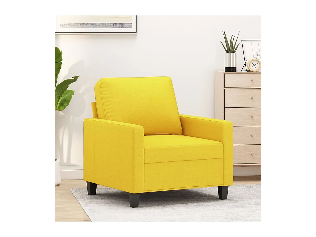 Fauteuil Jaune clair 60 cm Tissu