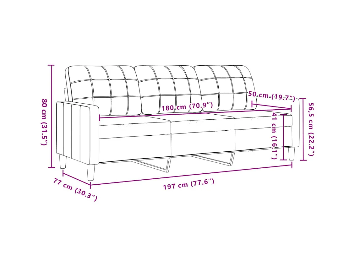 Ensemble de canapés 2 pcs avec coussins et traversins velours