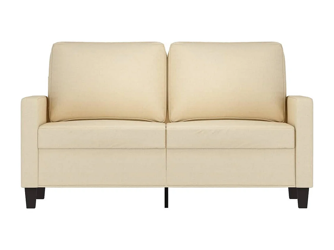 Canapé à 2 places Crème 120 cm Tissu