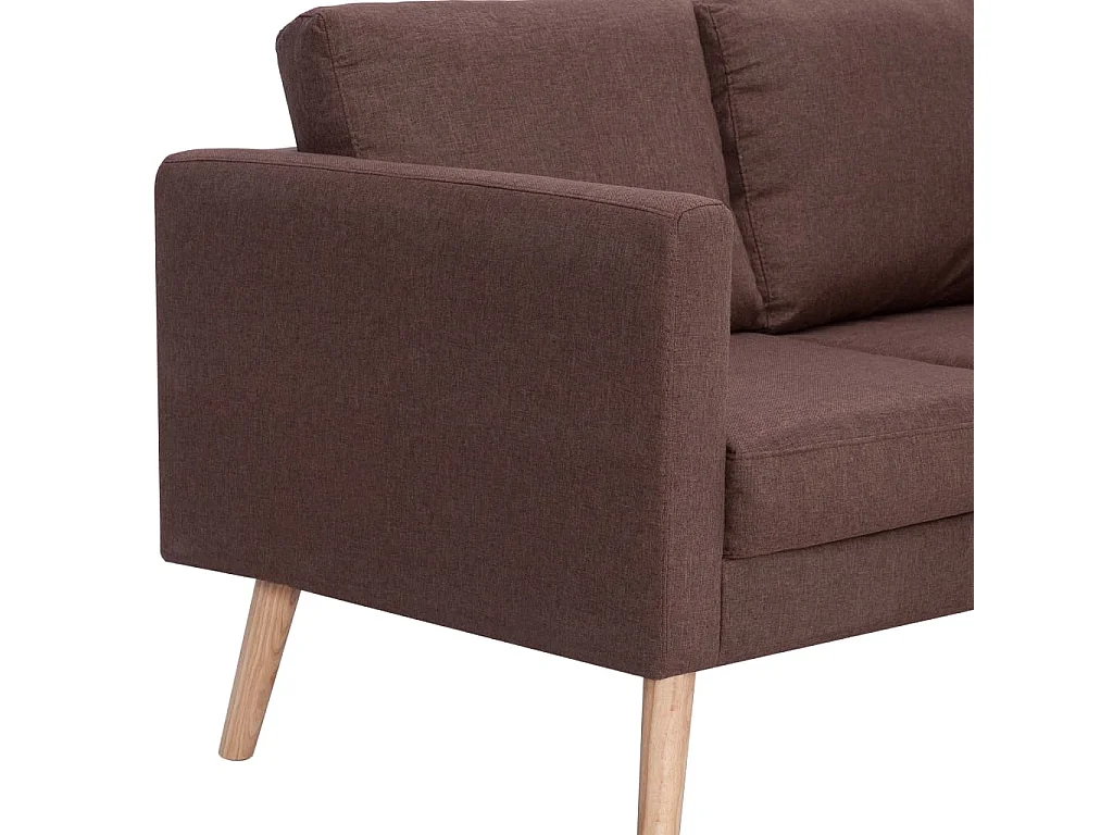 Ensemble de canapé 2 pcs tissu marron