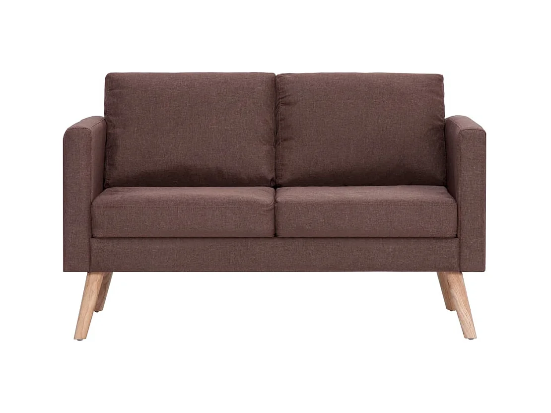 Ensemble de canapé 2 pcs tissu marron