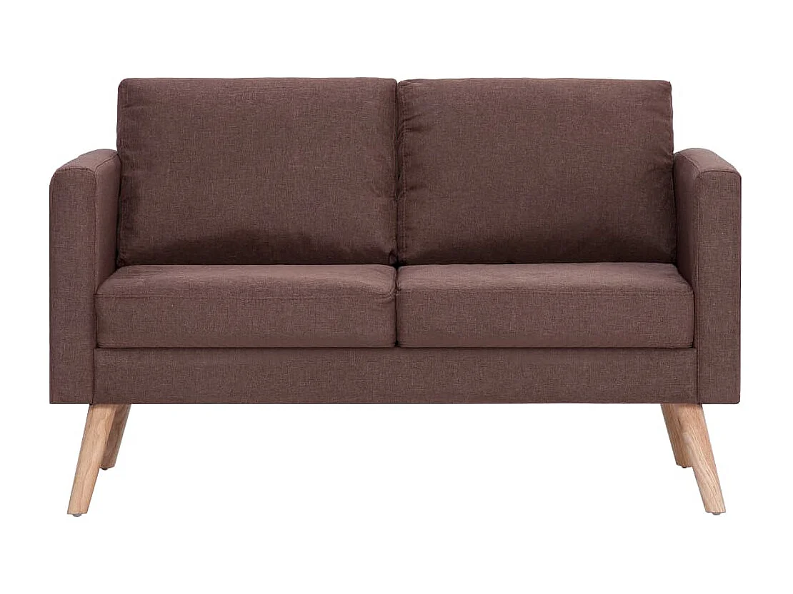 Ensemble de canapé 2 pcs tissu marron
