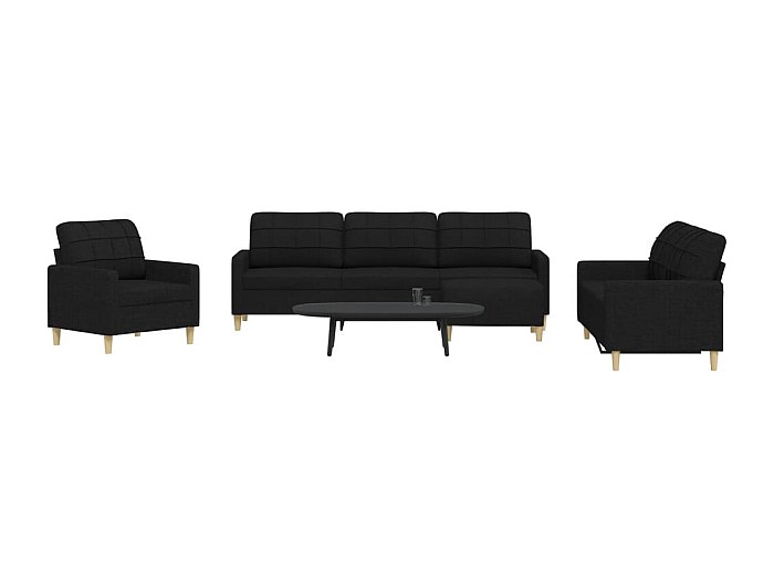 Ensemble de canapés 4 pcs avec repose-pied taupe tissu | Leroy Merlin
