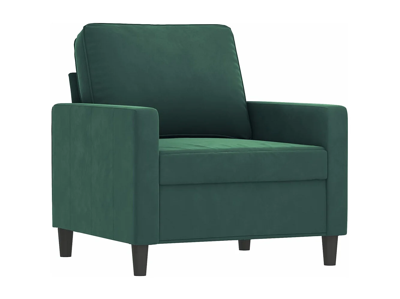 Fauteuil avec repose-pied Vert foncé 60 cm Velours
