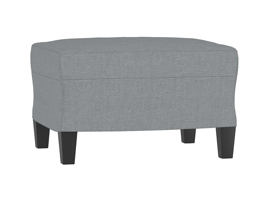 Canapé à 3 places avec repose-pieds Gris clair 180 cm Tissu