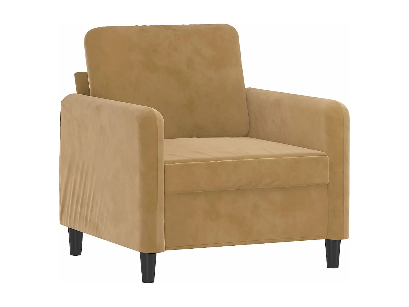 Fauteuil avec repose-pied Marron 60 cm Velours