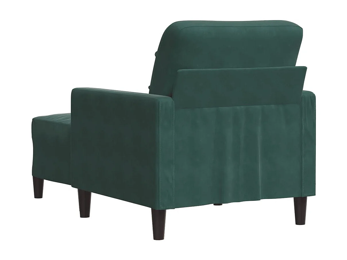 Fauteuil avec repose-pied Vert foncé 60 cm Velours