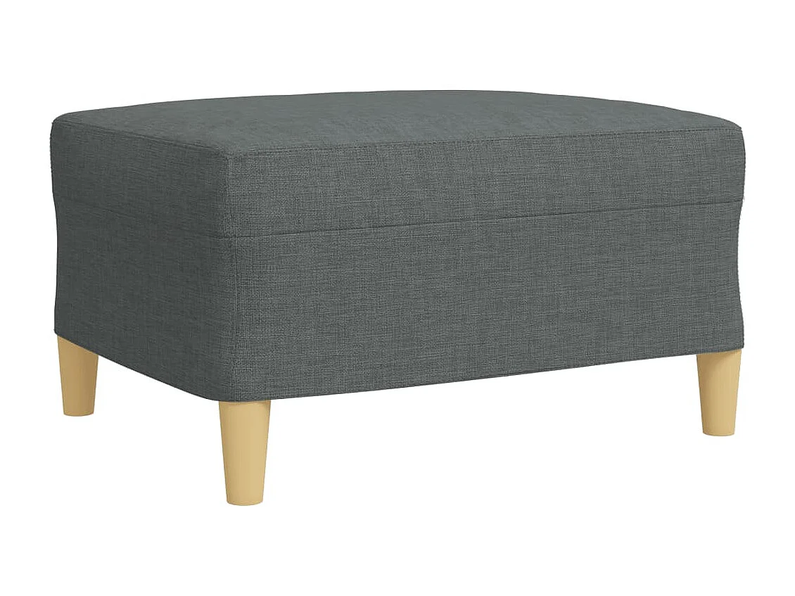 Ensemble de canapés 4 pcs avec repose-pied gris foncé tissu