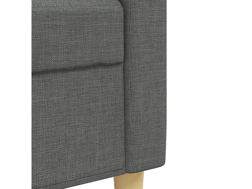Ensemble de canapés 4 pcs avec repose-pied gris foncé tissu