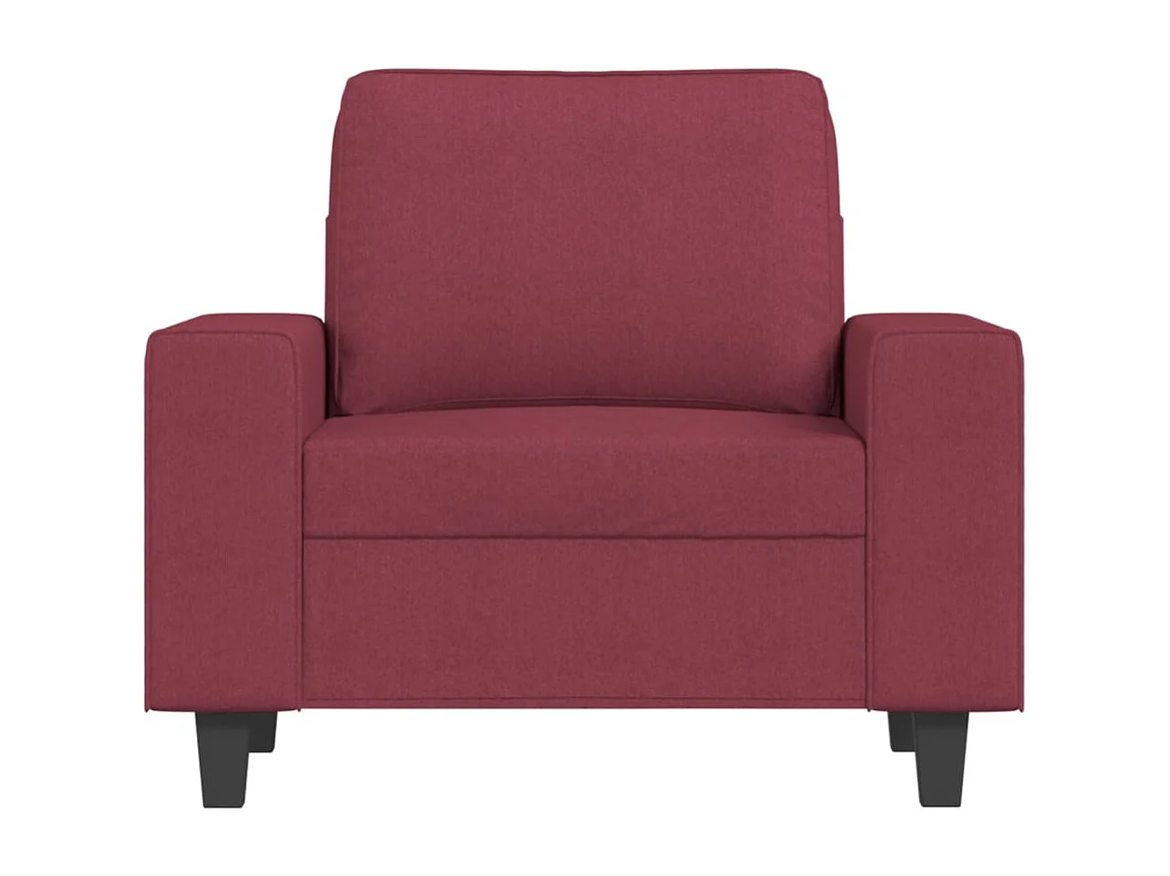 Fauteuil avec repose-pied Rouge bordeaux 60 cm Tissu