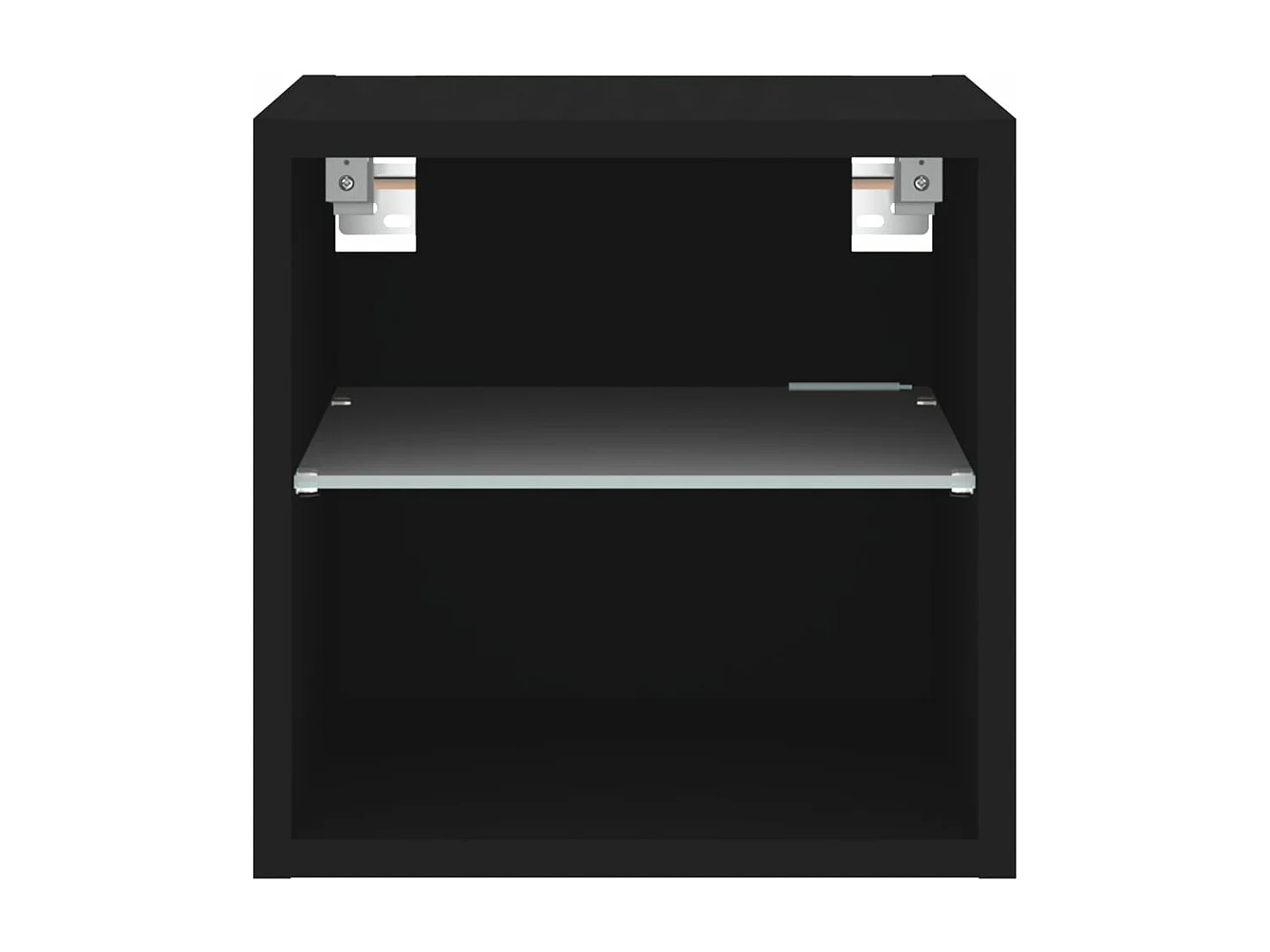 Meubles TV muraux avec lumières LED 2 pcs noir 30x28,5x30 cm