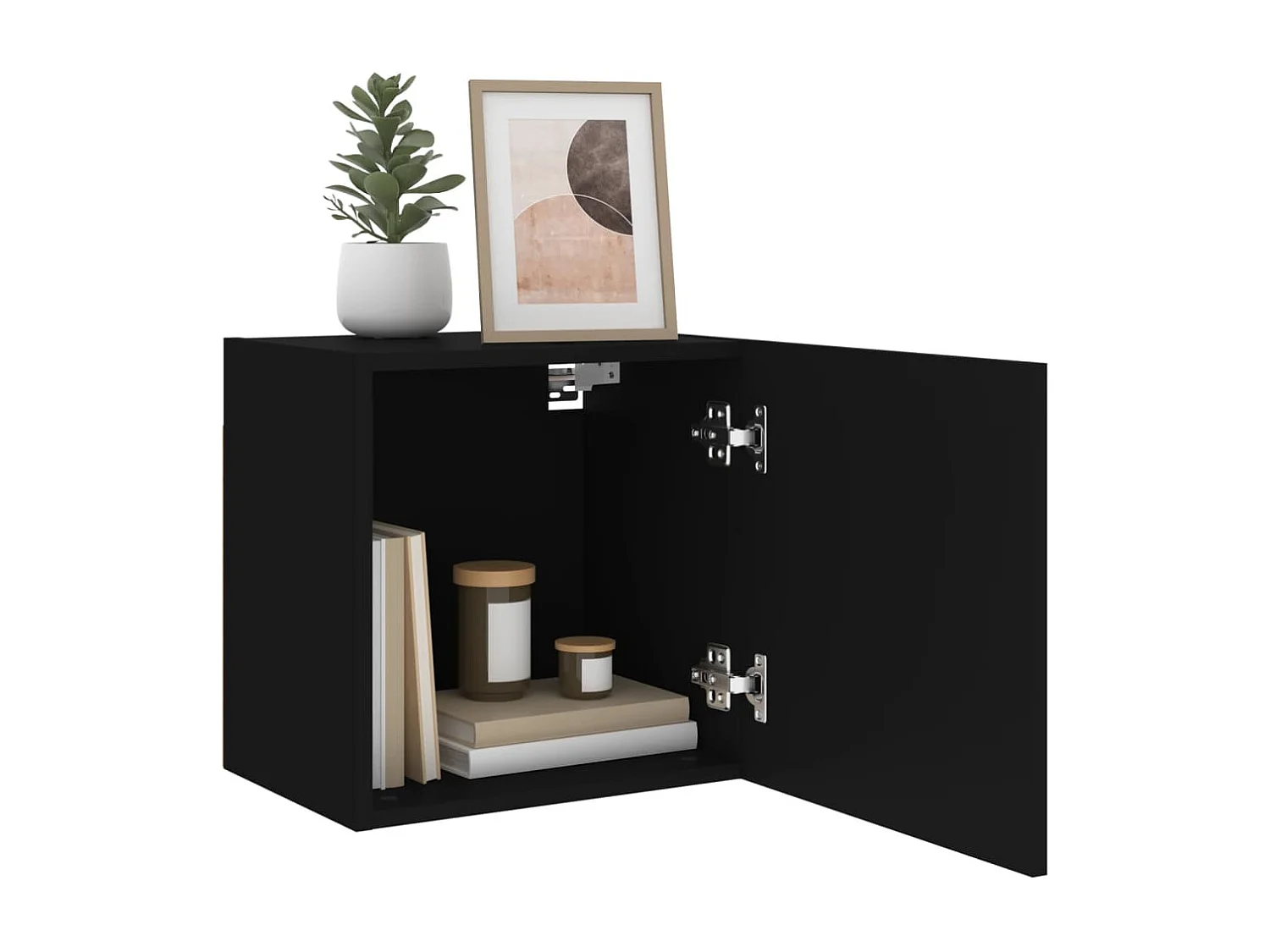 Meubles TV muraux 2 pcs noir 40,5x30x40 cm bois d'ingénierie