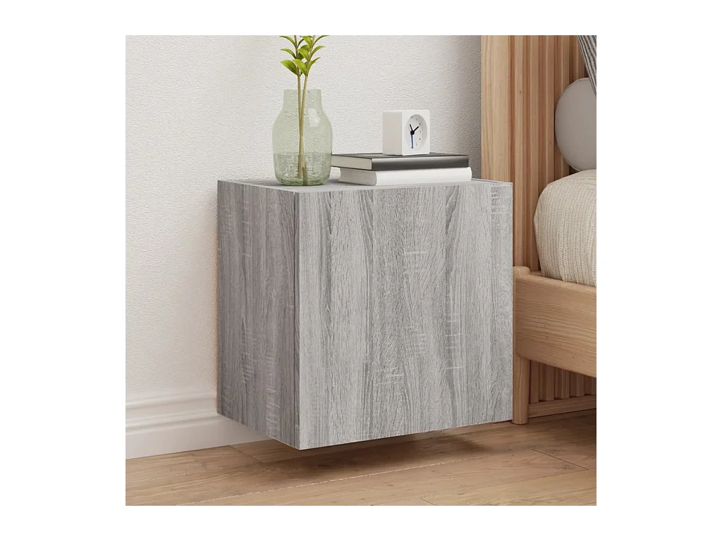 Meubles TV muraux 2pcs sonoma gris 40,5x30x40cm bois ingénierie