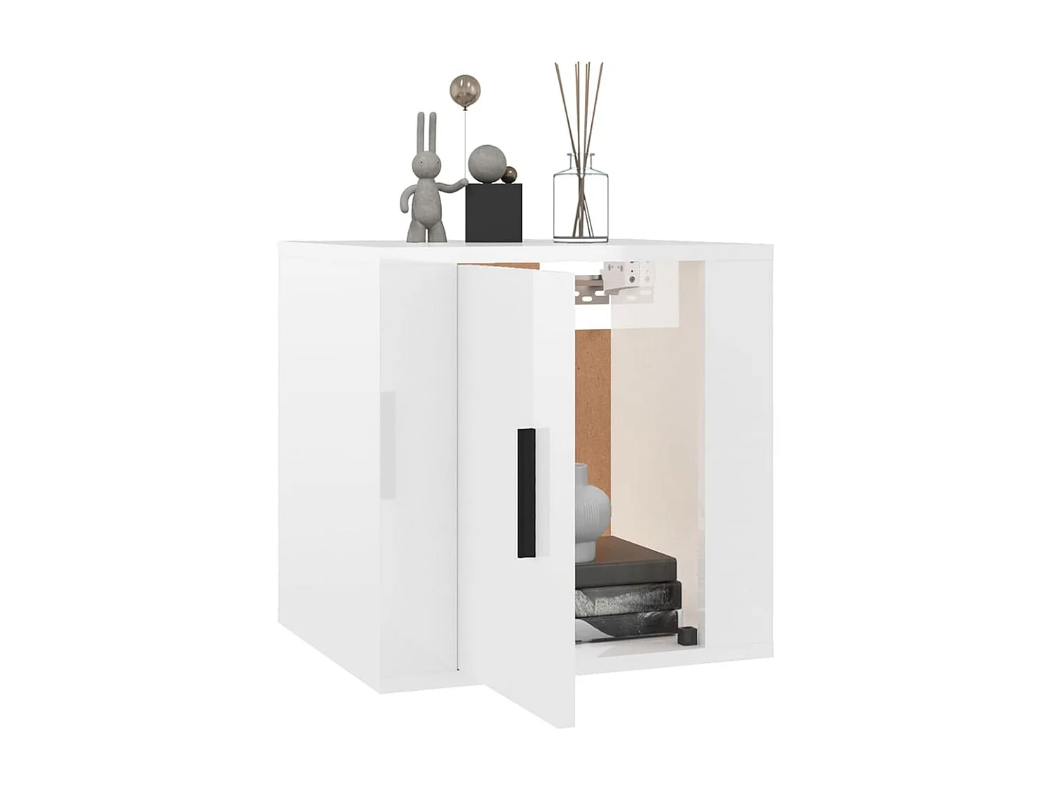 Meubles TV muraux 2 pcs Blanc brillant 40x34,5x40 cm