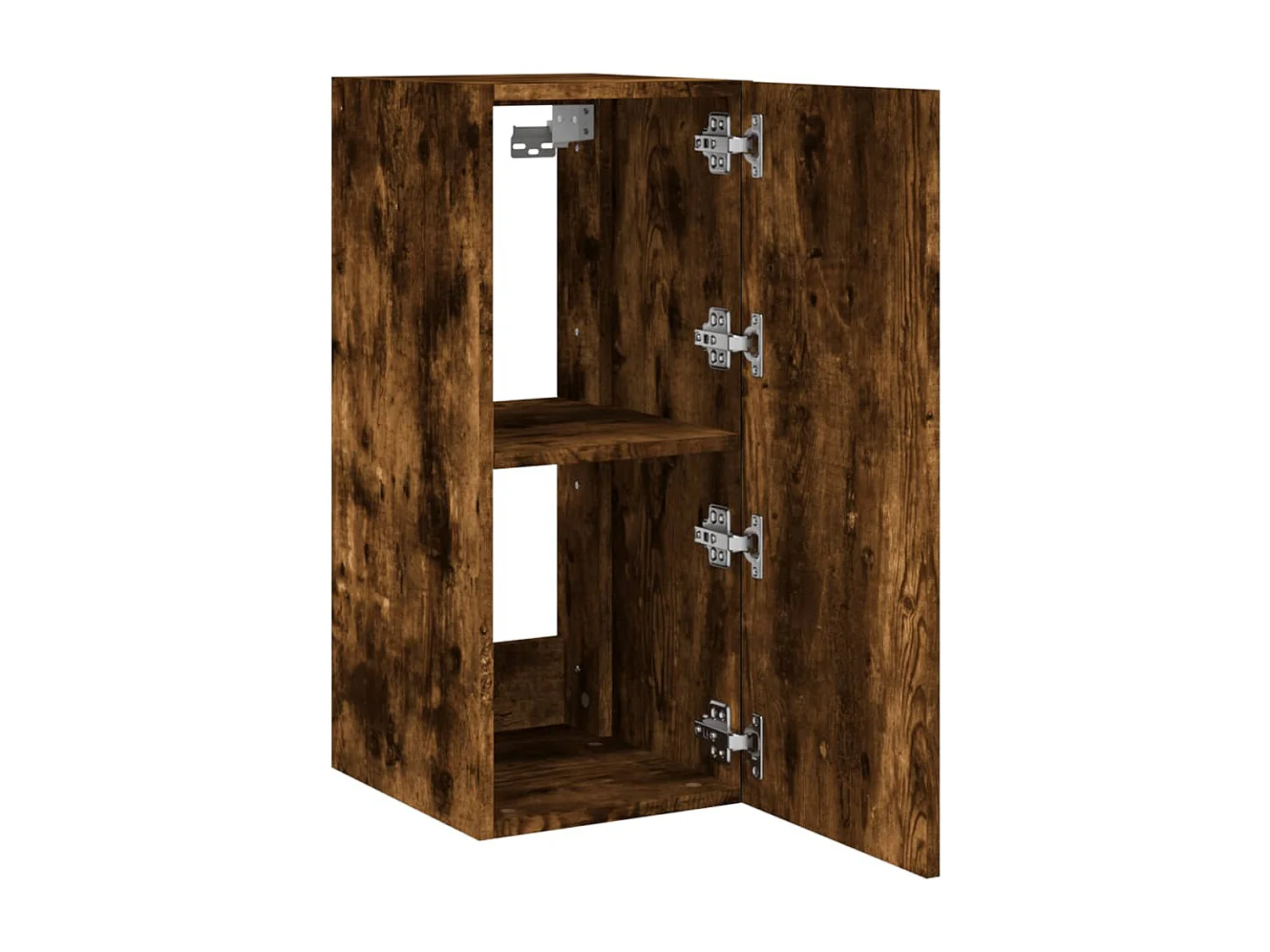 TV-Wandschränke mit LED-Leuchten 2 Stk. Räuchereiche