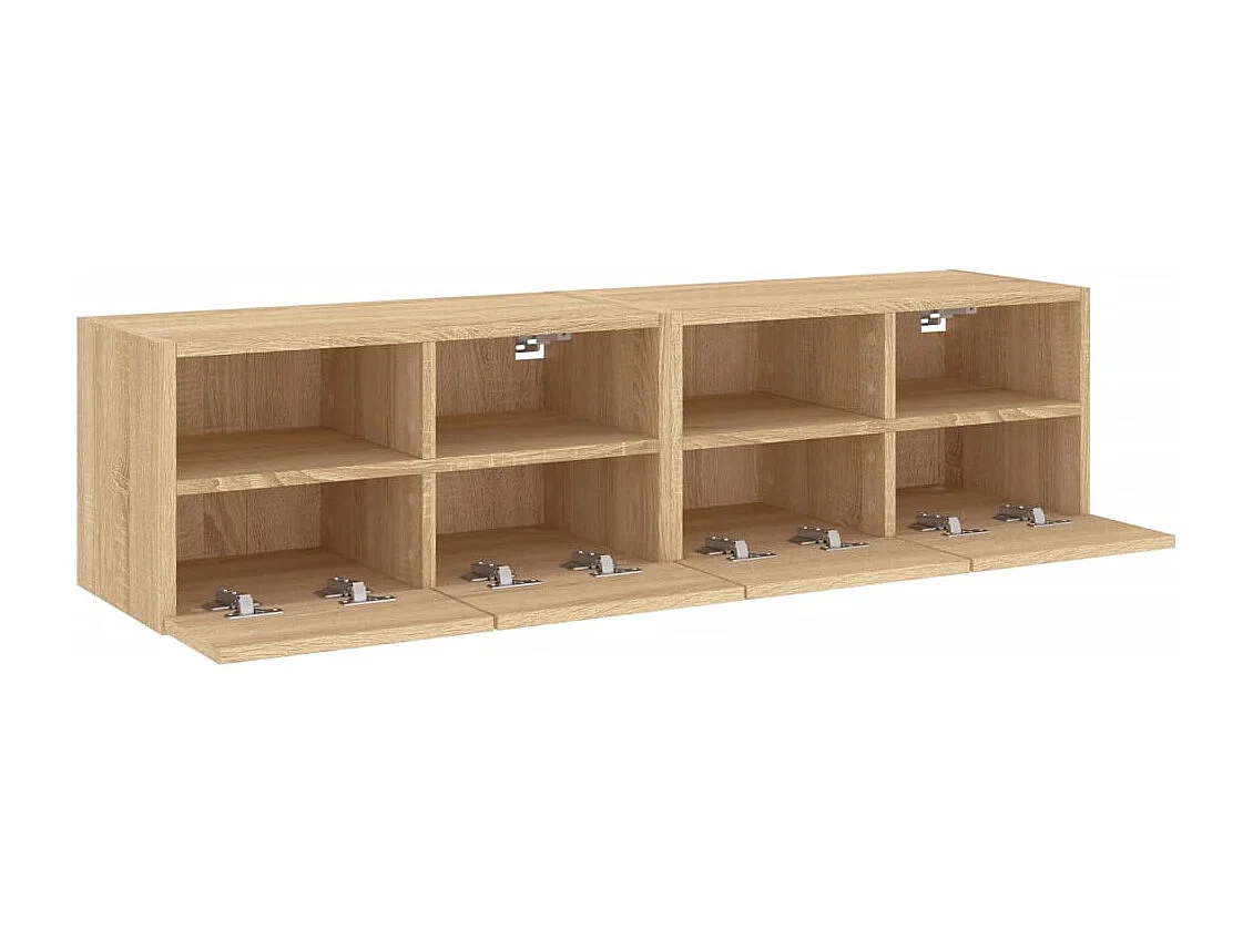 Meubles TV muraux 2 pcs chêne sonoma 60x30x30cm bois ingénierie
