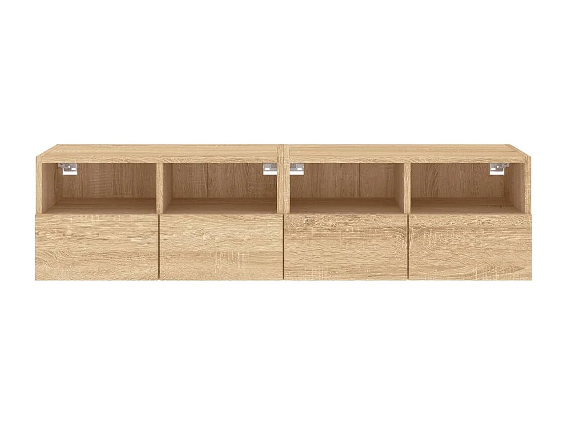 Meubles TV muraux 2 pcs chêne sonoma 60x30x30cm bois ingénierie