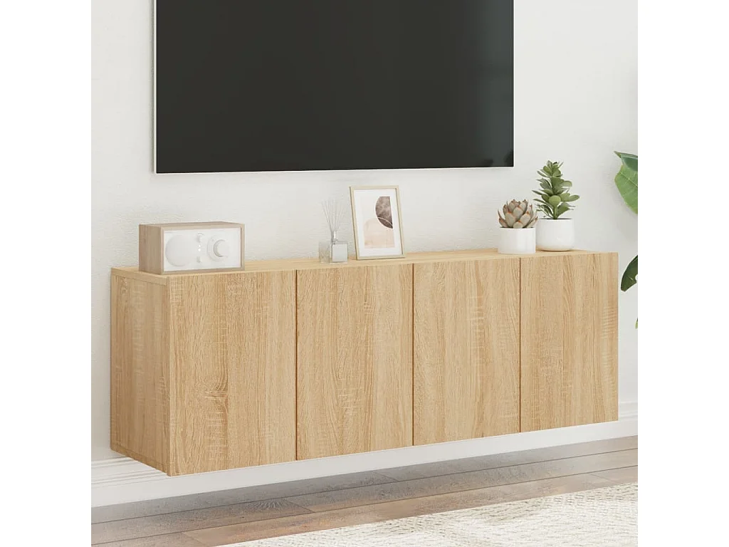 Meubles TV muraux 2 pcs chêne sonoma 60x30x41 cm