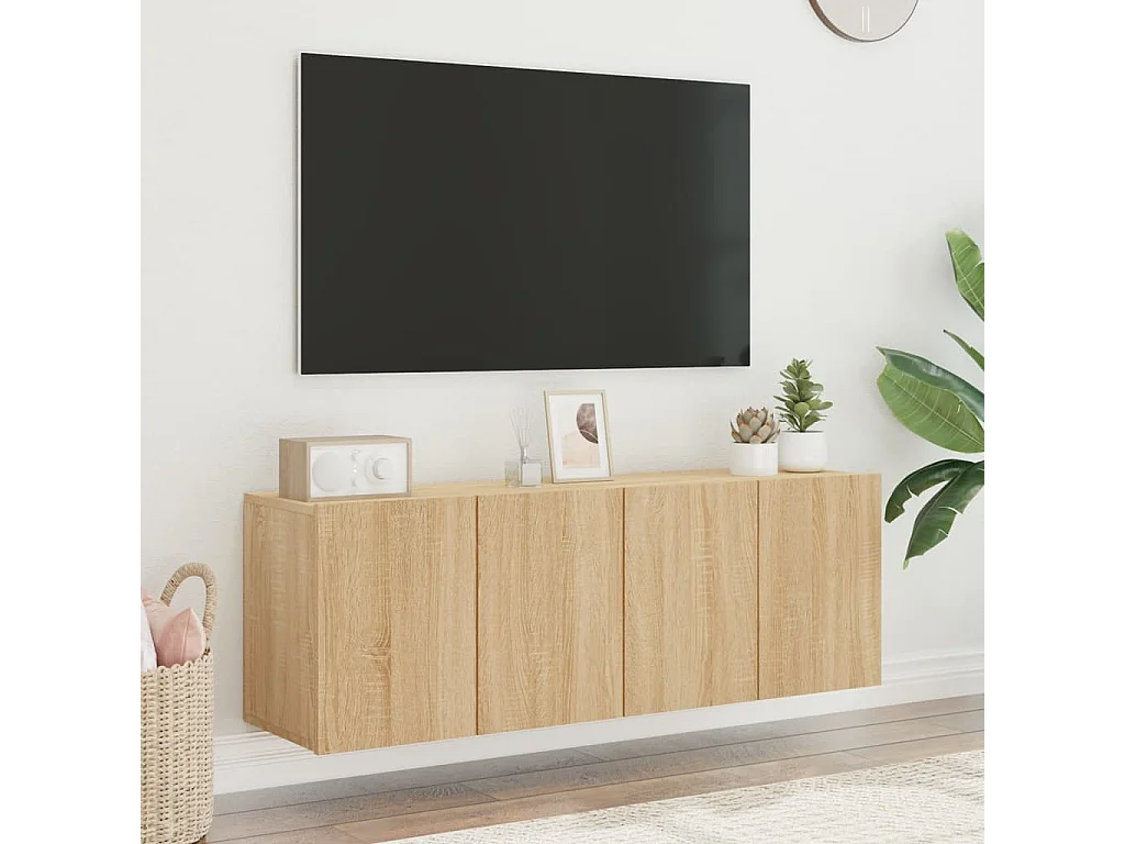 Meubles TV muraux 2 pcs chêne sonoma 60x30x41 cm