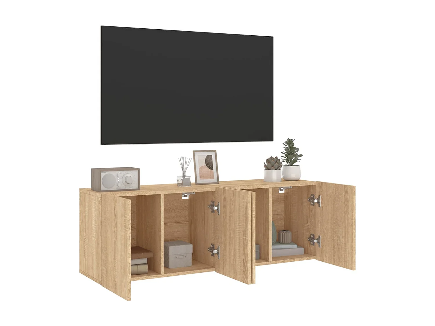 Meubles TV muraux 2 pcs chêne sonoma 60x30x41 cm