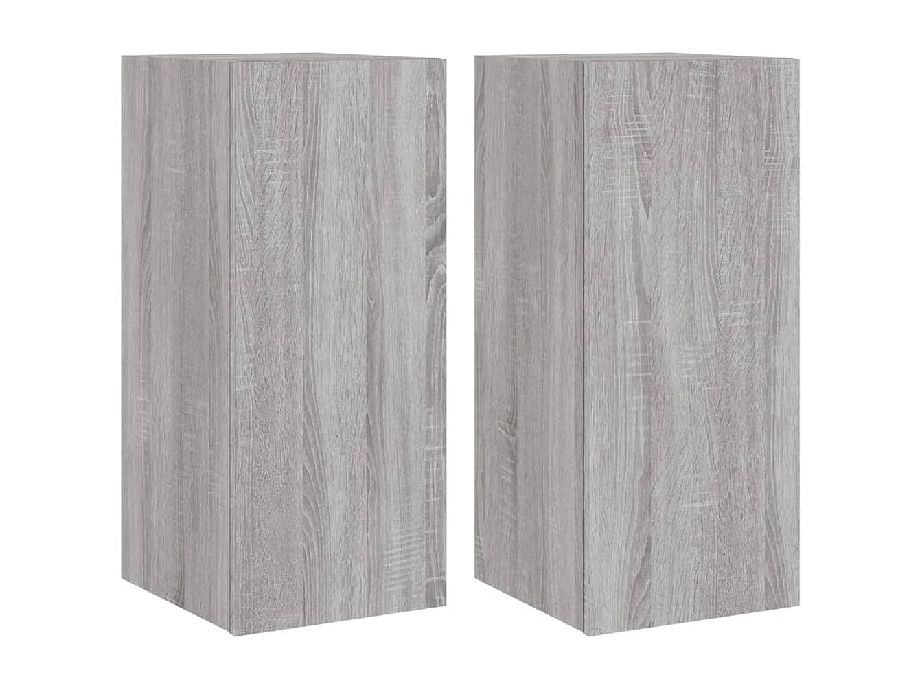 Muebles TV pared con luces LED 2 uds gris Sonoma 30,5x35x70 cm