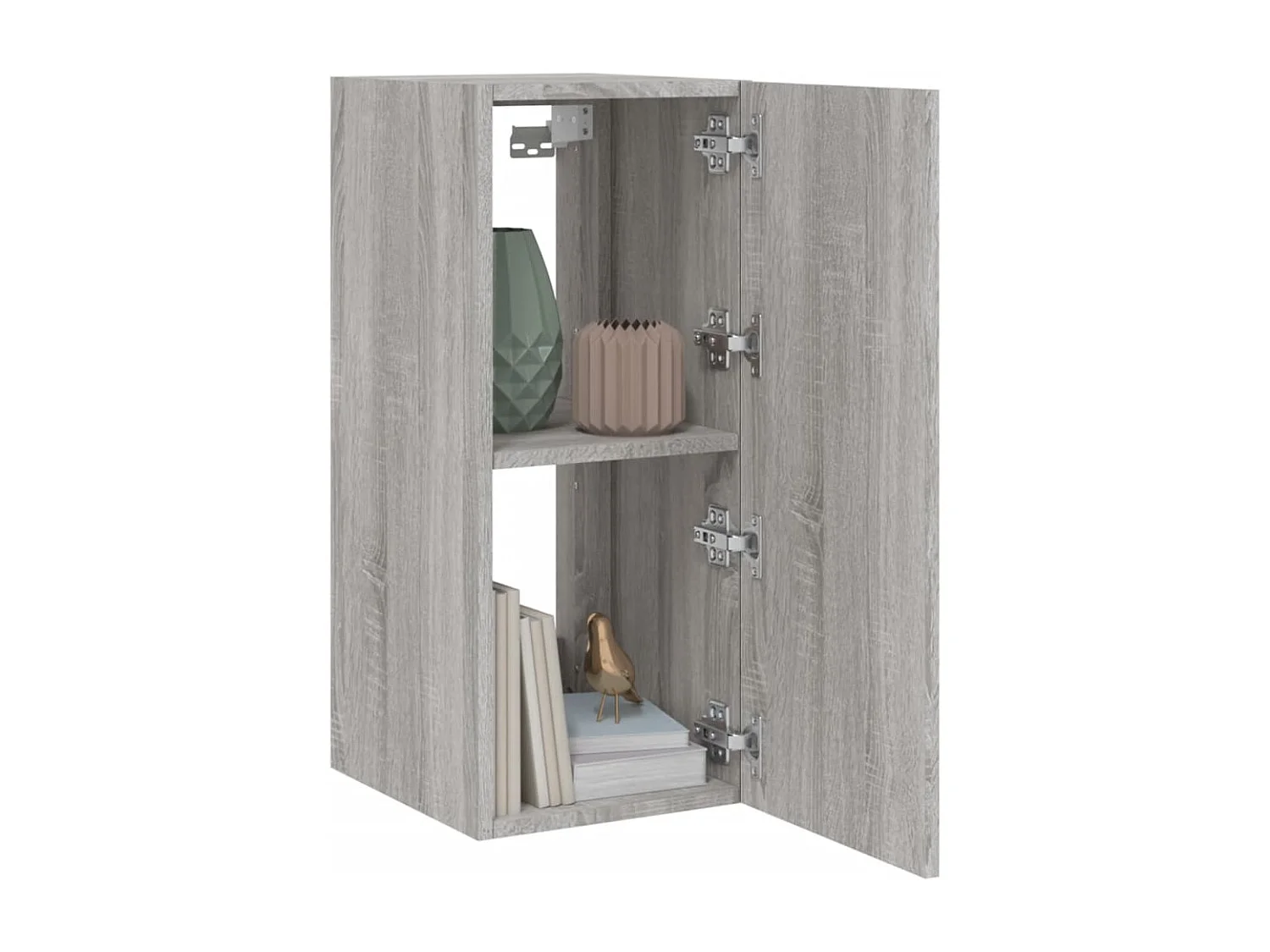 Muebles TV pared con luces LED 2 uds gris Sonoma 30,5x35x70 cm