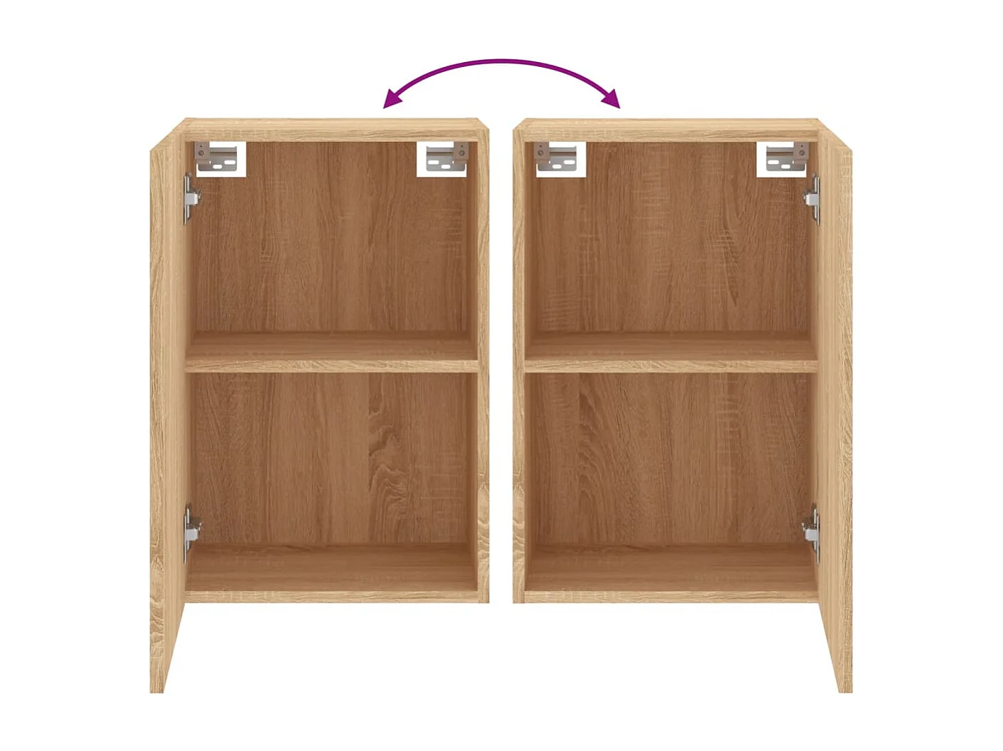 Meubles TV muraux 2 pcs chêne sonoma 40,5x30x60 cm
