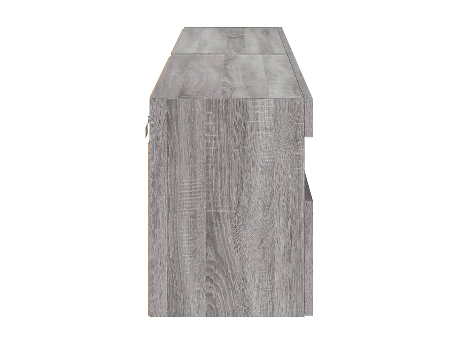 Mobili TV a Parete con Luci LED 2pz Grigio Sonoma 80x30x40 cm