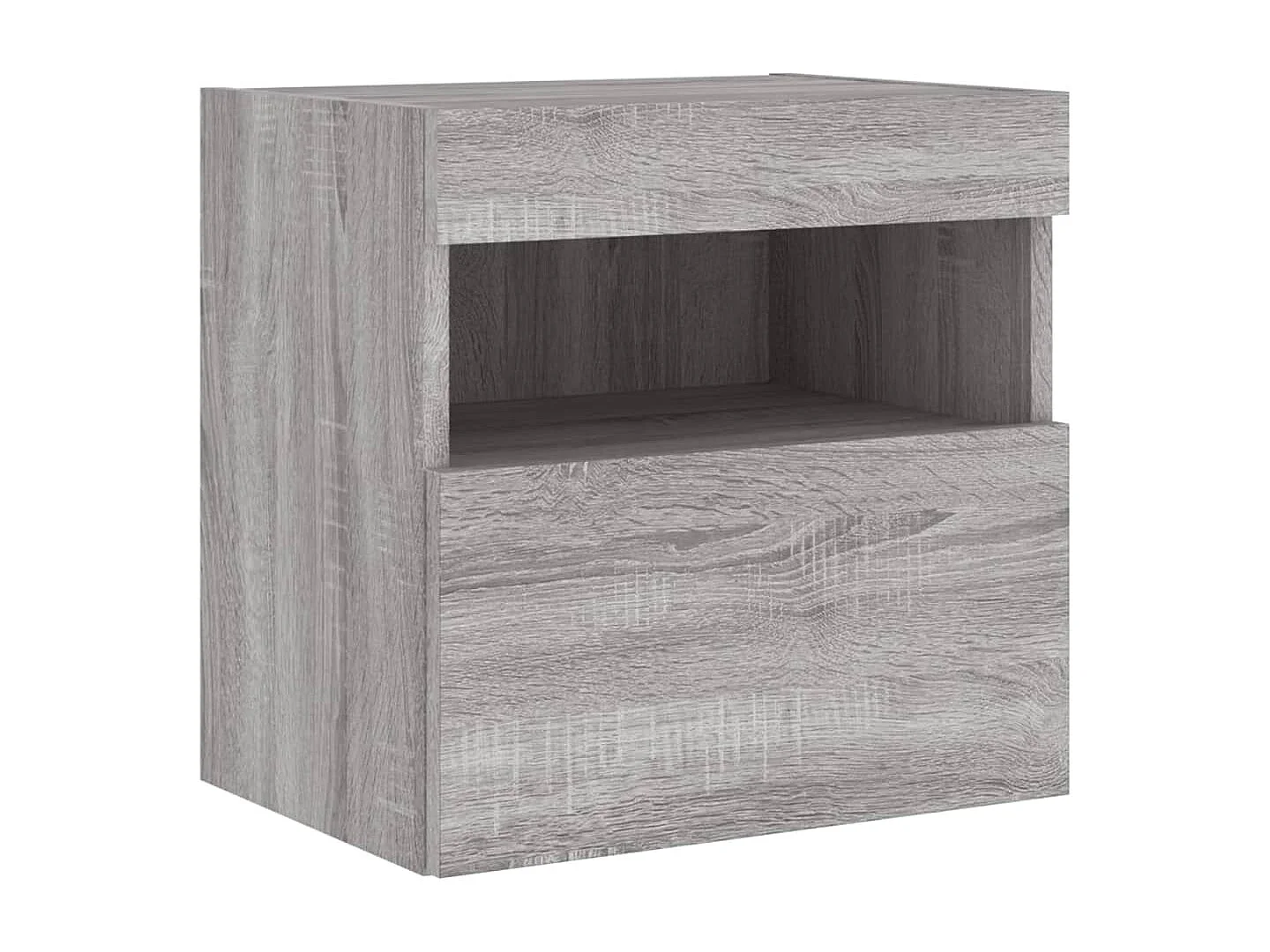 TV-Wandschränke mit LED-Leuchten 2 Stk. Grau Sonoma 40x30x40 cm