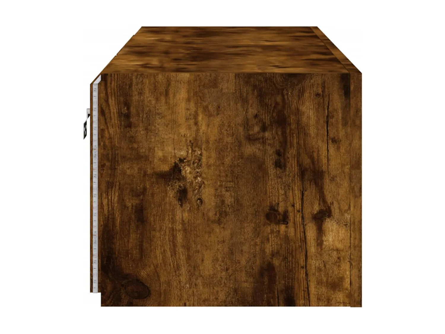 Meubles TV muraux et lumières LED 2pcs chêne fumé 60x35x31 cm